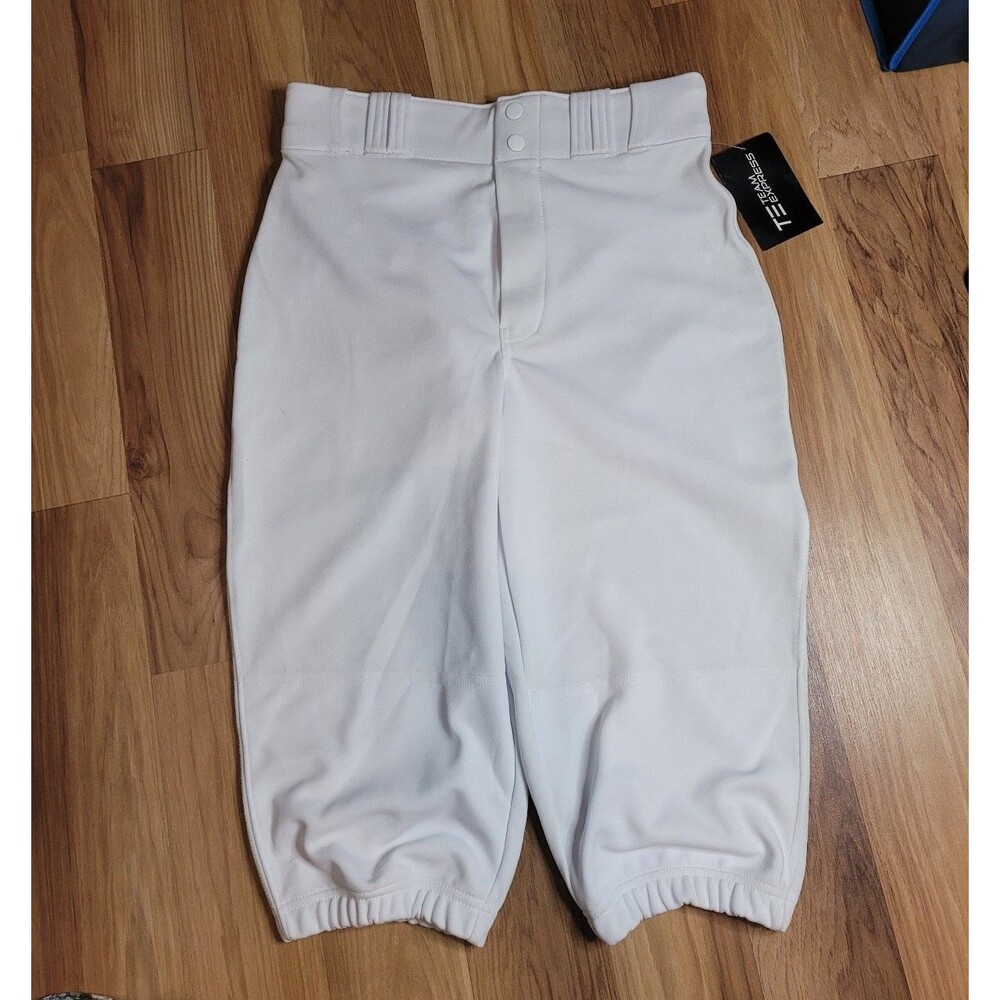 Team Express Adult White Baseball Pants Small NWT Has Blemishes